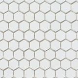 Thassos White Marble Polished 1" Mini Hexagon Mosaic Tile