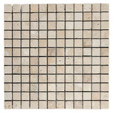 1 X 1 Walnut Travertine Tumbled Mosaic Tile-Travertine Mosaic-American Tile Depot