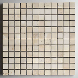 1 X 1 Walnut Travertine Tumbled Mosaic Tile