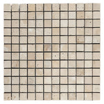 1 X 1 Walnut Travertine Tumbled Mosaic Tile-Travertine Mosaic-American Tile Depot