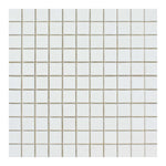 1 X 1 Thassos White Marble Honed Mosaic Tile-Marble Mosaic-American Tile Depot