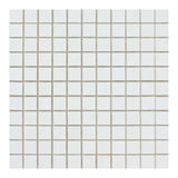 1 X 1 Thassos White Marble Honed Mosaic Tile-Marble Mosaic-American Tile Depot