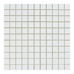 1 X 1 Thassos White Marble Honed Mosaic Tile-Marble Mosaic-American Tile Depot