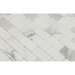 1 X 2 Calacatta Gold Marble Honed Brick Mosaic Tile