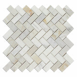 Calacatta Gold Marble Polished 1 x 2 Herringbone Mosaic Tile-Marble Mosaic-American Tile Depot