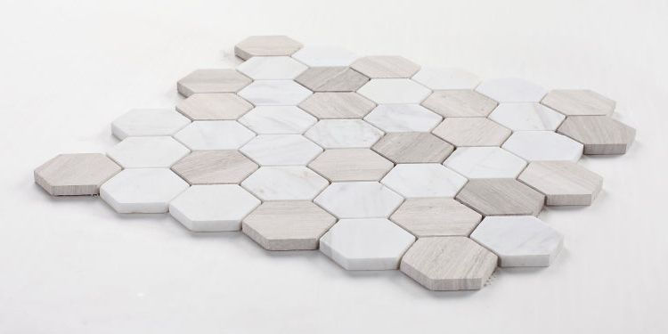 2" Beehive Loft Honed Hexagon Marble Mosaic Tile-Marble Mosaic-American Tile Depot