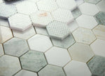 2" Beehive Spring Polished Hexagon Marble Mosaic Tile-Marble Mosaic-American Tile Depot