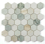 2" Beehive Spring Polished Hexagon Marble Mosaic Tile-Marble Mosaic-American Tile Depot