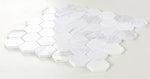 2" Beehive White Polished Hexagon Marble Mosaic Tile-Marble Mosaic-American Tile Depot