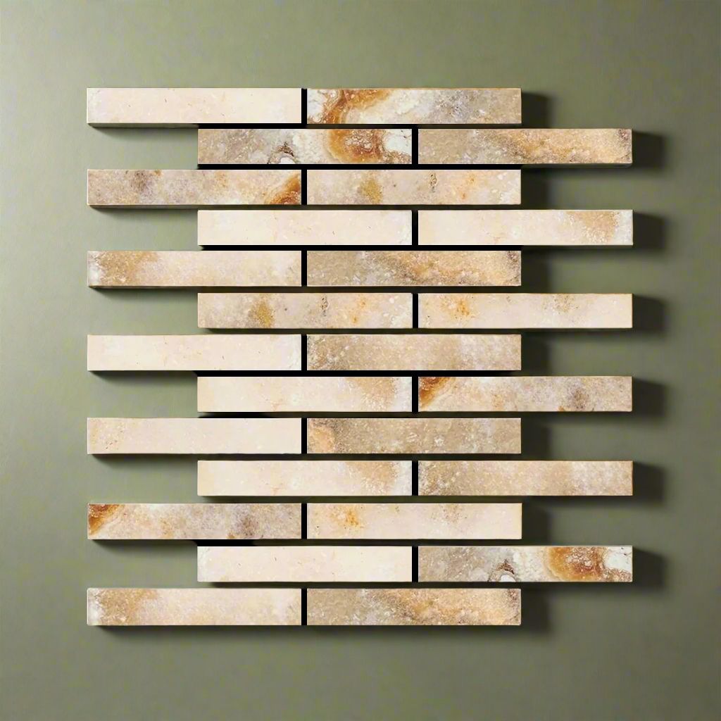 2 X 12 Antico Onyx Travertine Filled & Honed Tile-Travertine Mosaic-American Tile Depot