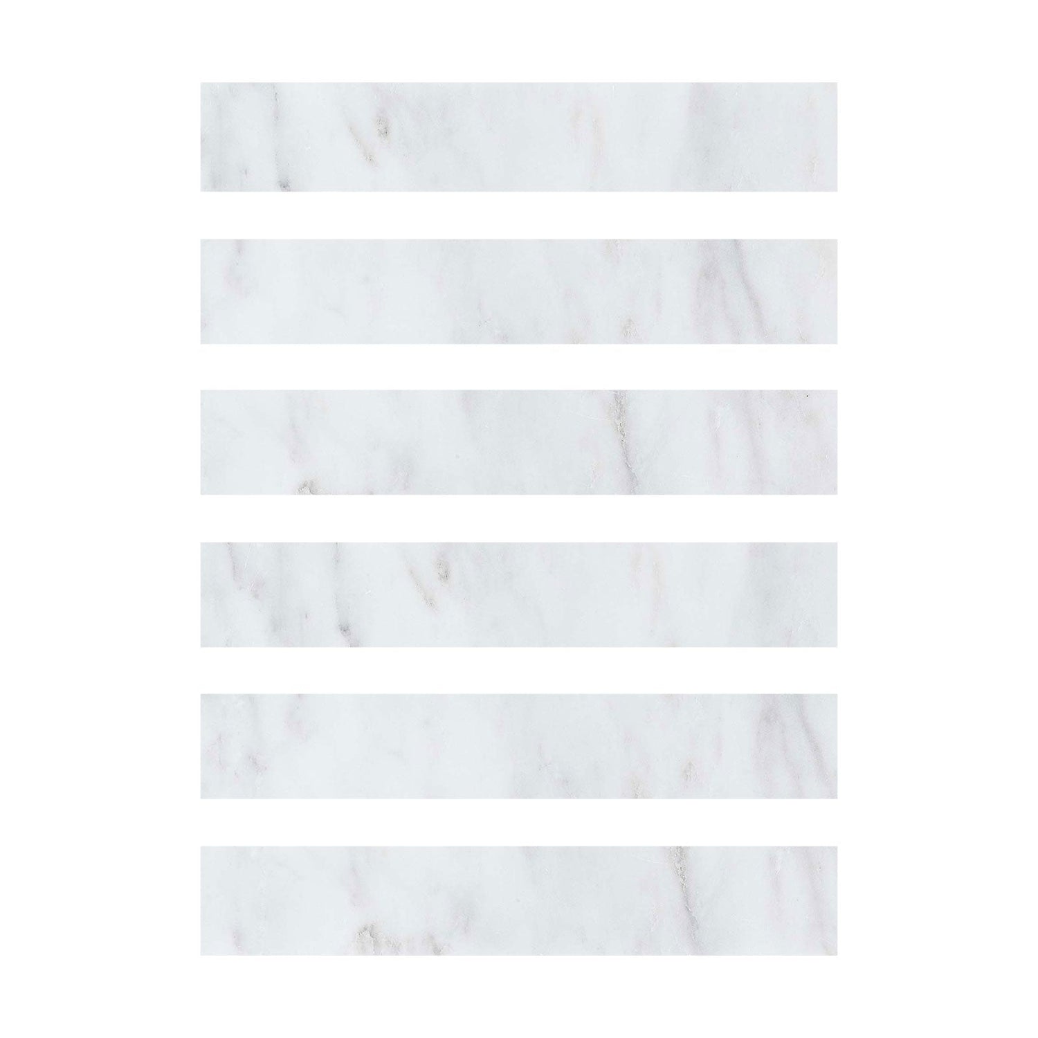 2 X 12 Oriental White / Asian Statuary Marble Honed Field Tile-Marble Tile-American Tile Depot