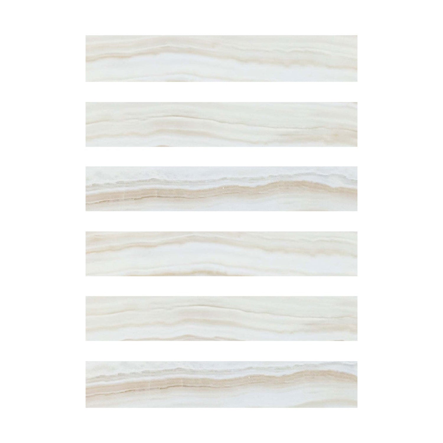 2 X 12 Premium White Onyx VEIN-CUT Polished Field Tile-Onyx Tile-American Tile Depot