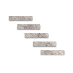 2 X 12 Tundra Gray (Atlantic Gray) Marble Polished Tile-Marble Mosaic-American Tile Depot