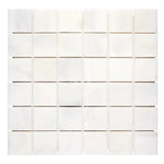 2 X 2 Afyon White Marble Polished Mosaic Tile-Marble Mosaic-American Tile Depot