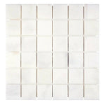 2 X 2 Afyon White Marble Polished Mosaic Tile-Marble Mosaic-American Tile Depot