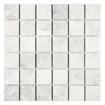 2 X 2 Bianco Congelato Dolomite Leathered Mosaic Tile-Marble Mosaic-American Tile Depot