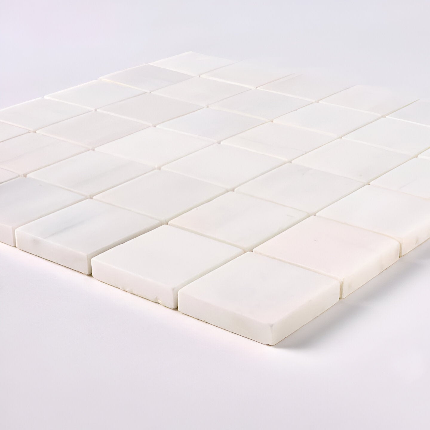 2 X 2 Bianco Dolomite Honed Marble Tile-Marble Mosaic-American Tile Depot