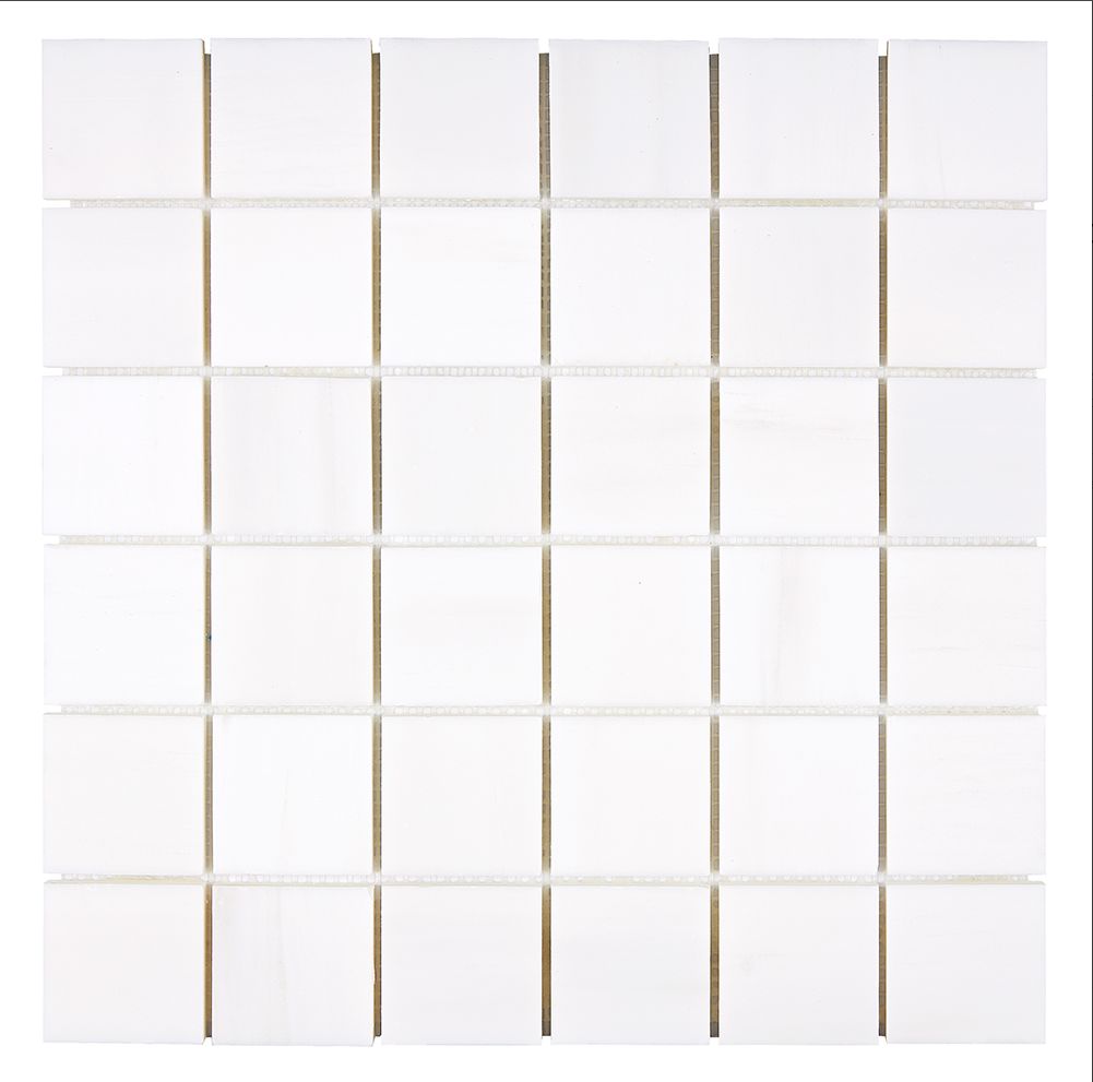 2 X 2 Bianco Dolomite Honed Marble Tile-Marble Mosaic-American Tile Depot