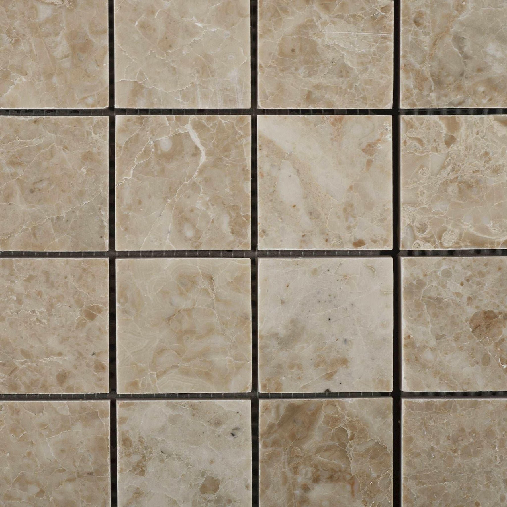 2 X 2 Cappuccino Marble Polished Mosaic Tile-Marble Mosaic-American Tile Depot