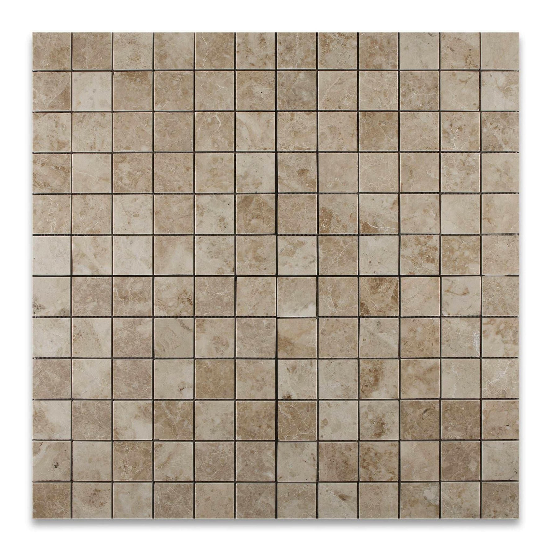 2 X 2 Cappuccino Marble Polished Mosaic Tile-Marble Mosaic-American Tile Depot