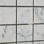 2 X 2 Carrara White Marble Honed Mosaic Tile-Marble Mosaic-American Tile Depot