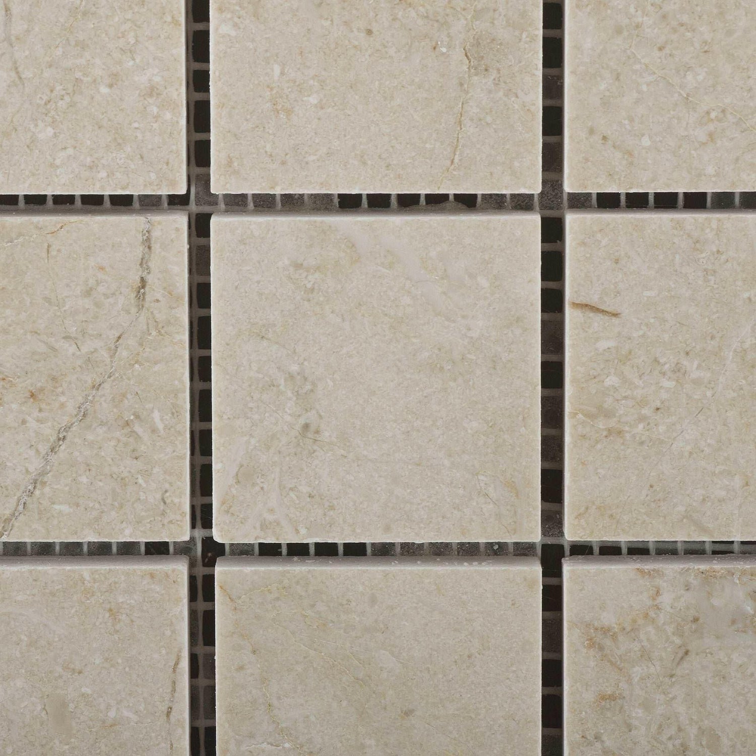 2 X 2 Crema Marfil Marble Honed Mosaic Tile-Marble Mosaic-American Tile Depot