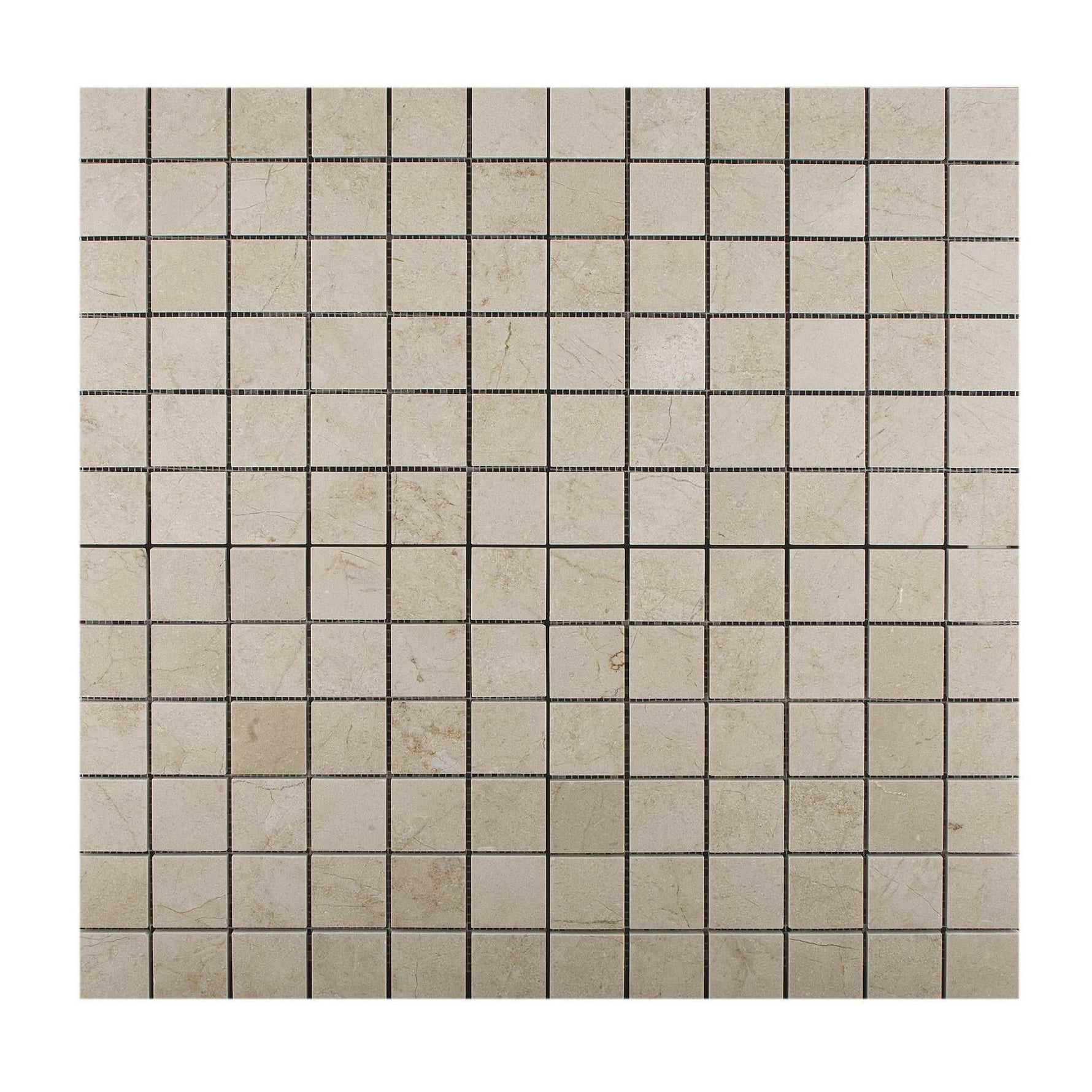 2 X 2 Crema Marfil Marble Polished Mosaic Tile-Marble Mosaic-American Tile Depot