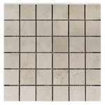 2 X 2 Crema Marfil Marble Polished Mosaic Tile-Marble Mosaic-American Tile Depot