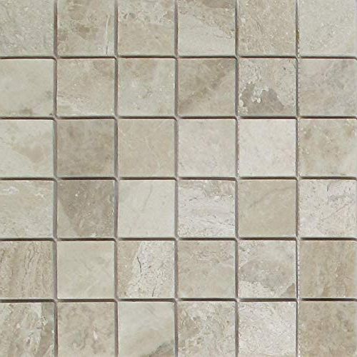 2 X 2 Diano Royal ( Queen Beige ) Marble Polished Mosaic Tile-Marble Mosaic-American Tile Depot