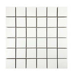 2 X 2 Full White Square Matte Porcelain Mosaic Tile-Marble Mosaic-American Tile Depot