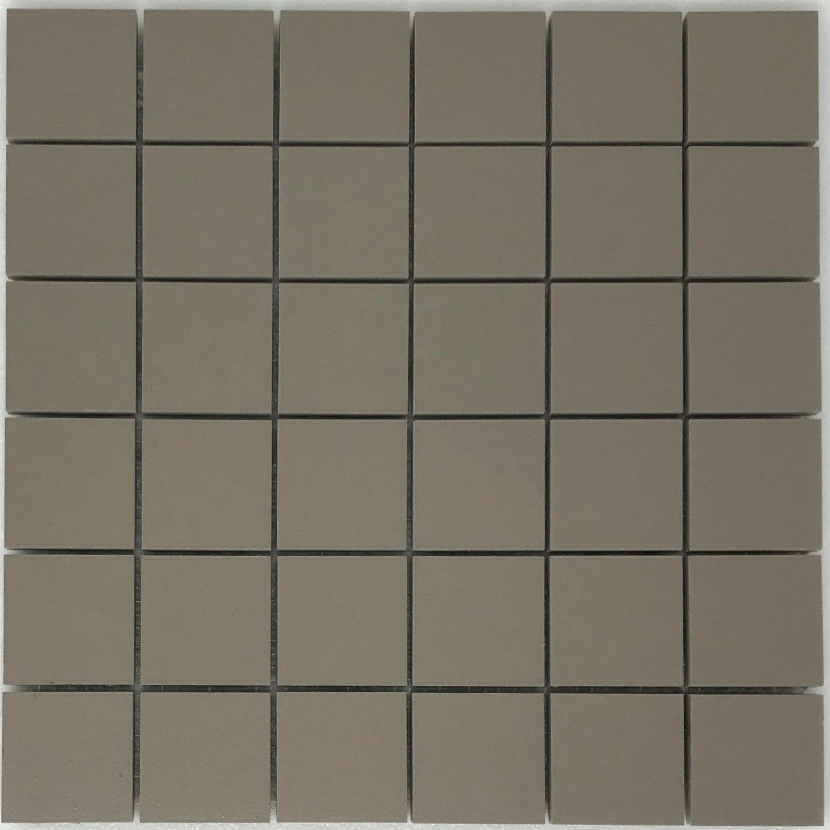 2 X 2 Light Brown Matte Porcelain Mosaic Tile-Porcelain Mosaic-American Tile Depot