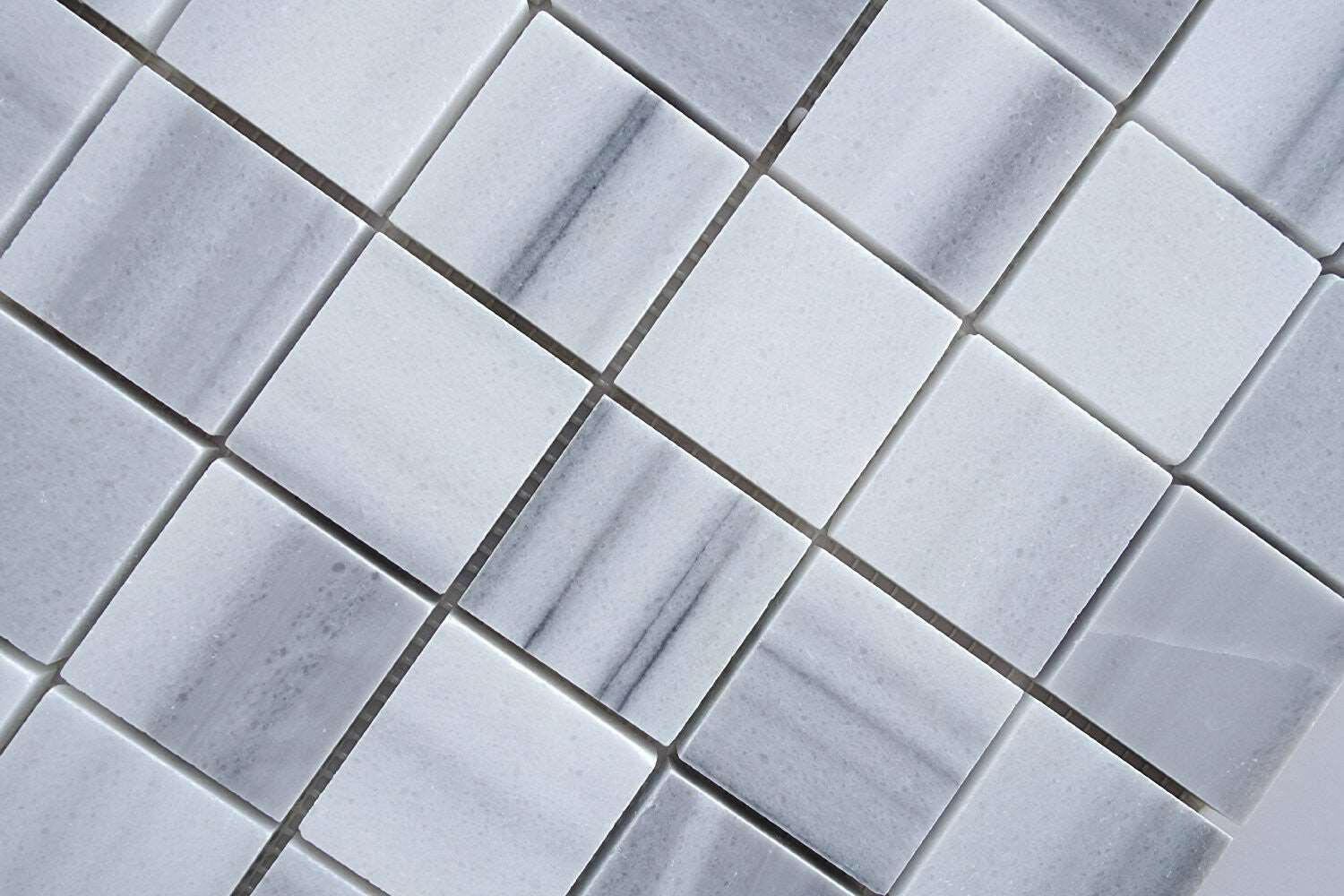 2 X 2 Mink Marmara Equator Marble Polished Mosaic Tile-Marble Mosaic-American Tile Depot