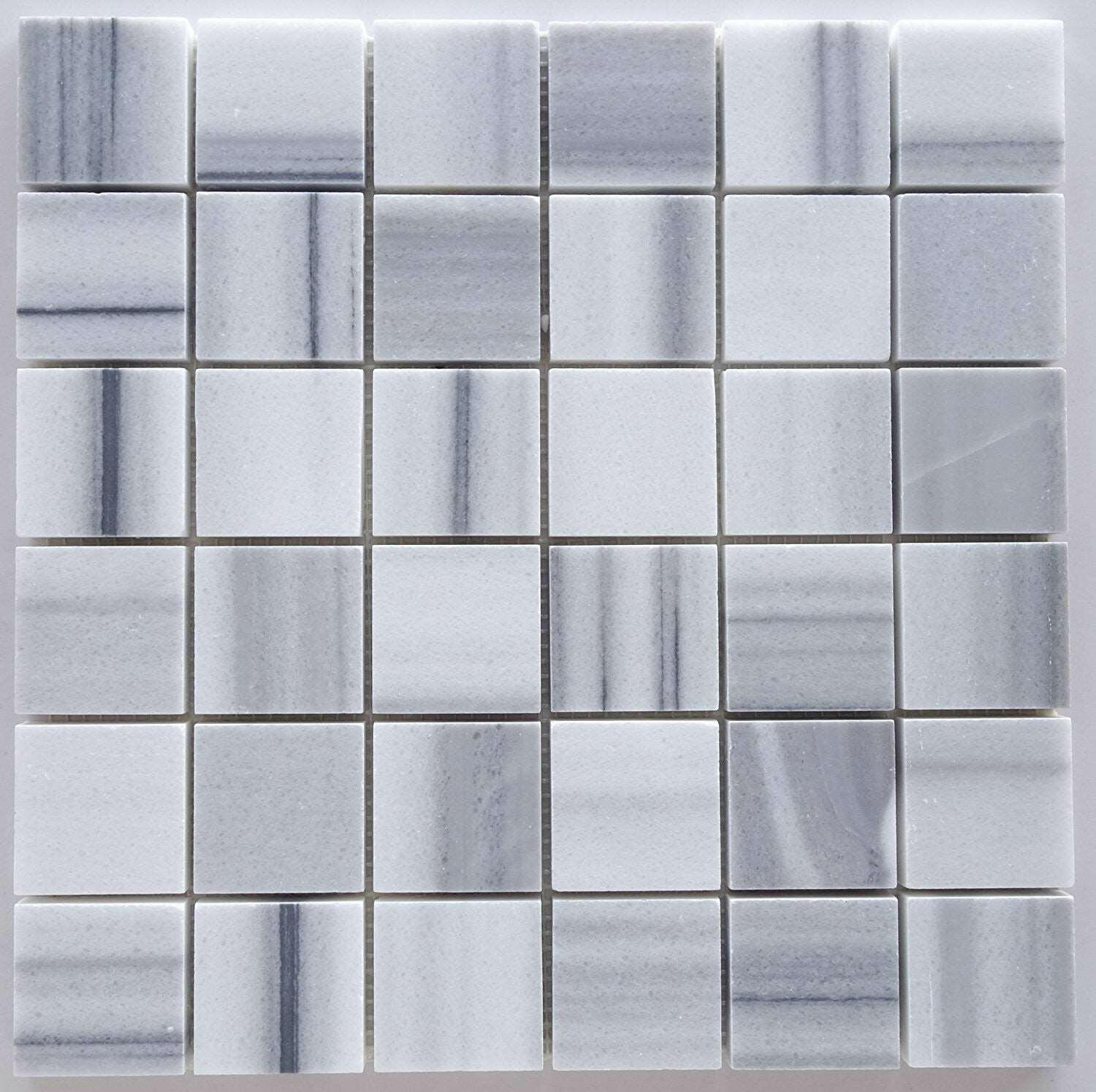 2 X 2 Mink Marmara Equator Marble Polished Mosaic Tile-Marble Mosaic-American Tile Depot