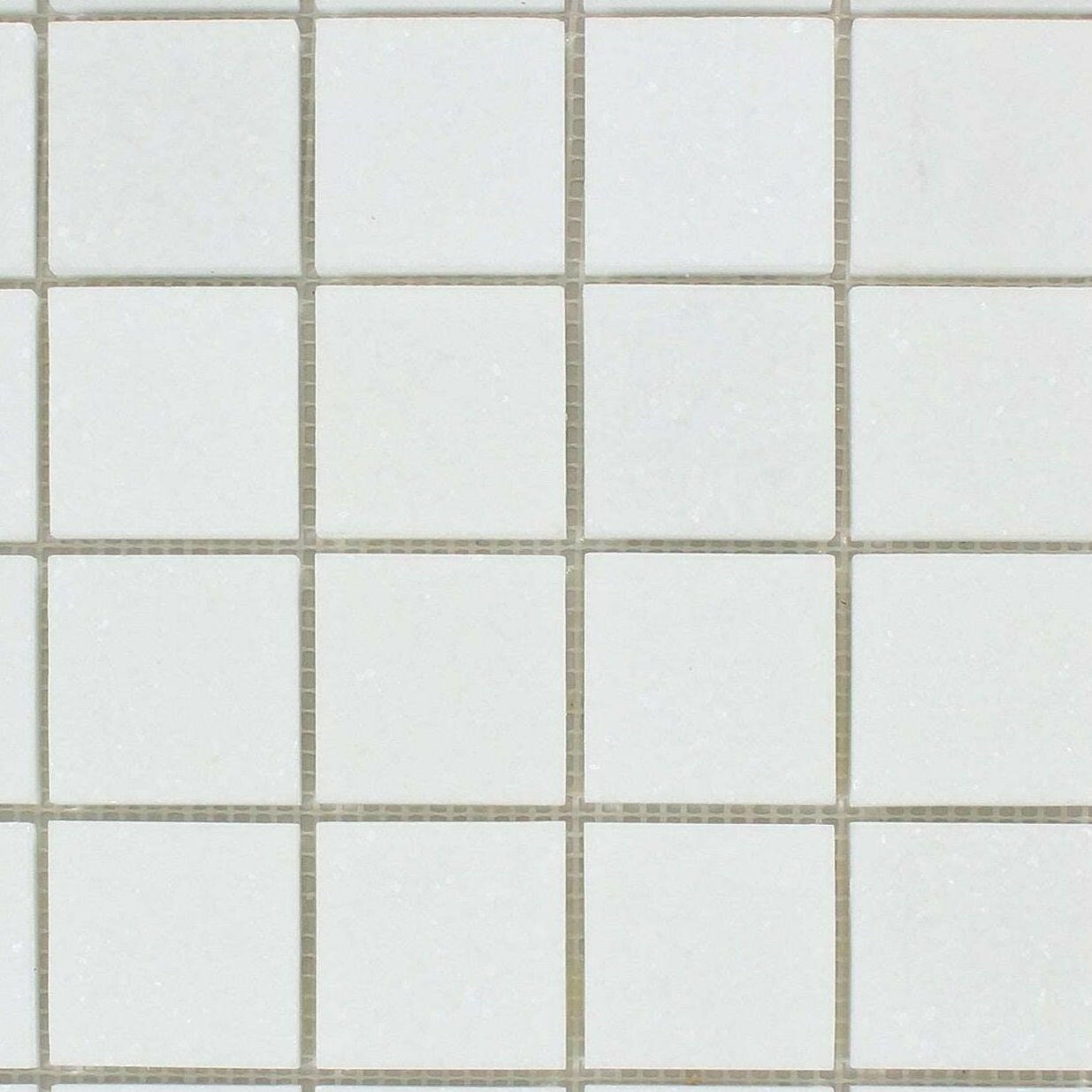 2 X 2 Thassos White Marble Polished Mosaic Tile-Marble Mosaic-American Tile Depot