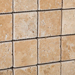 2 X 2 Walnut Travertine Tumbled Mosaic Tile-Travertine Mosaic-American Tile Depot