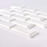 2 X 4 Bianco Dolomite Honed & Beveled Brick Marble Mosaic Tile-Marble Mosaic-American Tile Depot