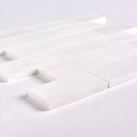 2 X 4 Bianco Dolomite Honed Brick Marble Mosaic Tile-Marble Mosaic-American Tile Depot