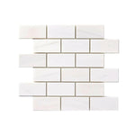 2 X 4 Bianco Dolomite Honed Brick Marble Mosaic Tile-Marble Mosaic-American Tile Depot