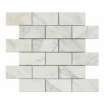 2 X 4 Calacatta Gold Marble Honed Brick Mosaic Tile-Marble Mosaic-American Tile Depot