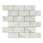 2 X 4 Calacatta Gold Marble Polished Brick Mosaic Tile-Marble Mosaic-American Tile Depot