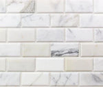 2 X 4 Calacatta Oliva Marble Honed & Beveled Brick Mosaic Tile-Marble Mosaic-American Tile Depot