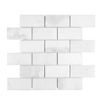 2 X 4 Calacatta Oliva Marble Honed Brick Mosaic Tile-Marble Mosaic-American Tile Depot