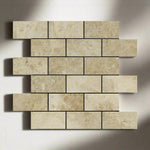 2 X 4 Cappuccino Marble Polished Brick Mosaic Tile-Marble Mosaic-American Tile Depot