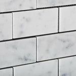 2 X 4 Carrara White Marble Honed Brick Mosaic Tile-Marble Mosaic-American Tile Depot