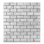 2 X 4 Carrara White Marble Honed Brick Mosaic Tile-Marble Mosaic-American Tile Depot