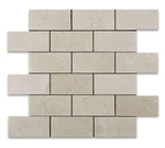 2 X 4 Crema Marfil Marble Honed Brick Mosaic Tile-Marble Mosaic-American Tile Depot