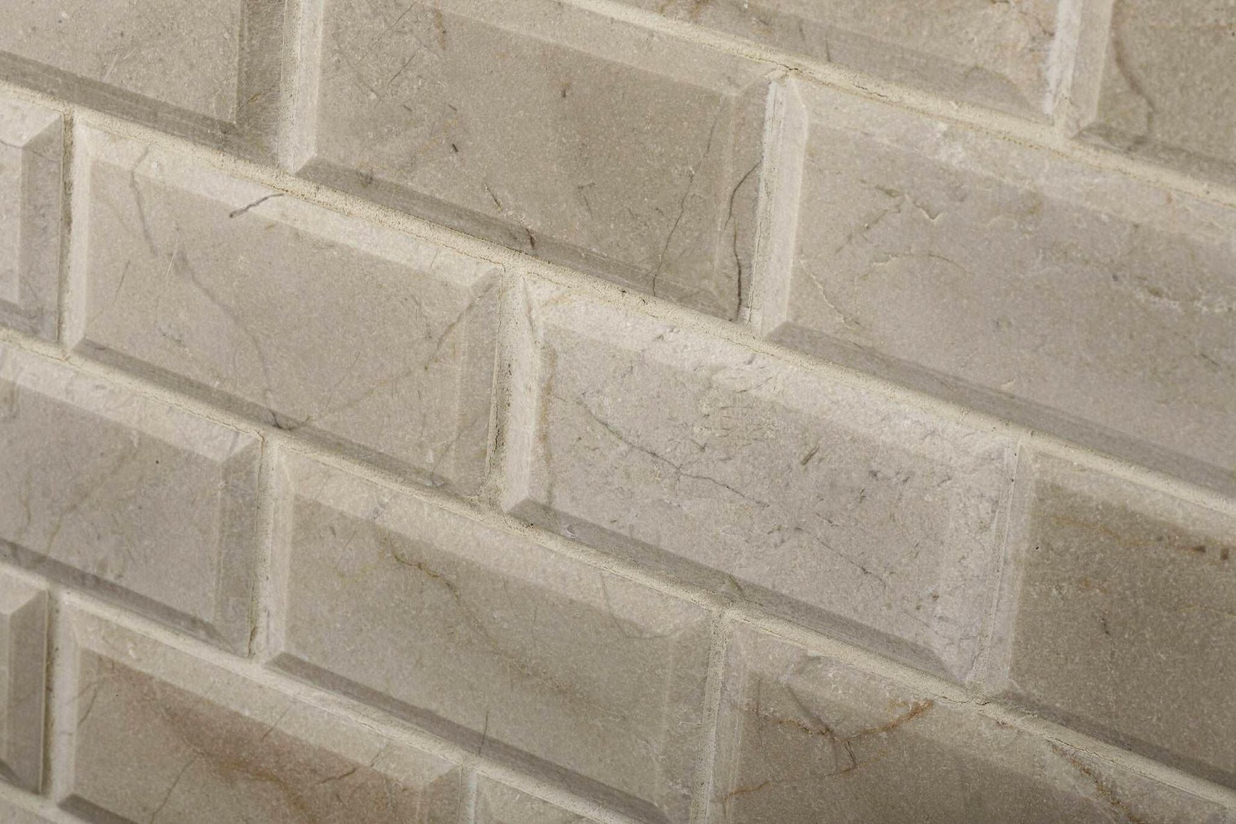 2 X 4 Crema Marfil Marble Polished & Beveled Brick Mosaic Tile-Marble Mosaic-American Tile Depot