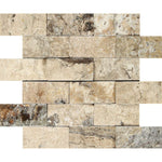 2 X 4 Philadelphia Travertine Split-Faced Brick Mosaic Tile-Travertine Mosaic-American Tile Depot