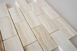 2 X 4 Premium White Onyx VEIN-CUT Polished Brick Mosaic Tile-Onyx Mosaic-American Tile Depot