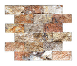 2 X 4 Scabos Travertine Split-Faced Brick Mosaic Tile-Marble Mosaic-American Tile Depot